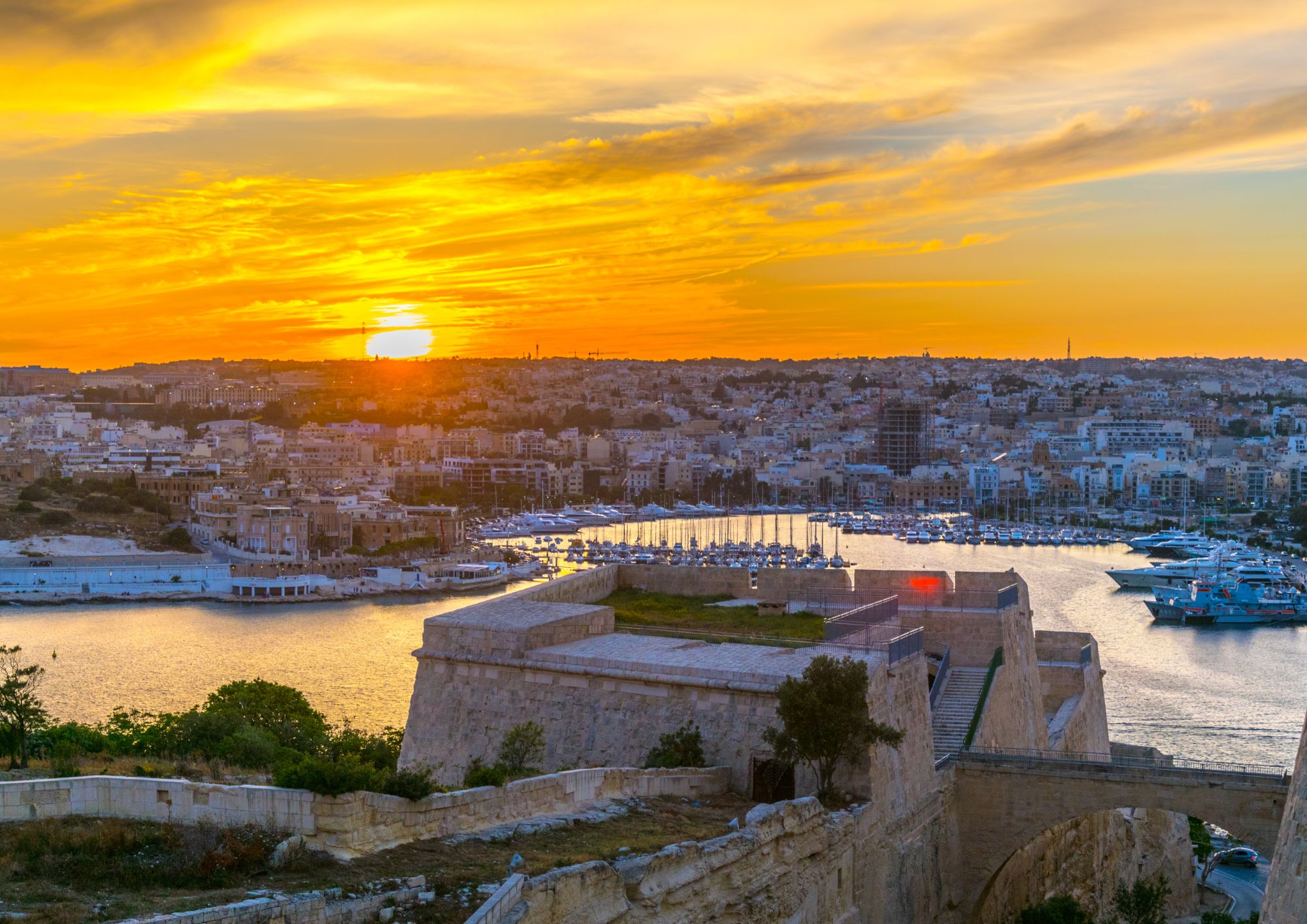 Ta'Xbiex marina view from Valletta