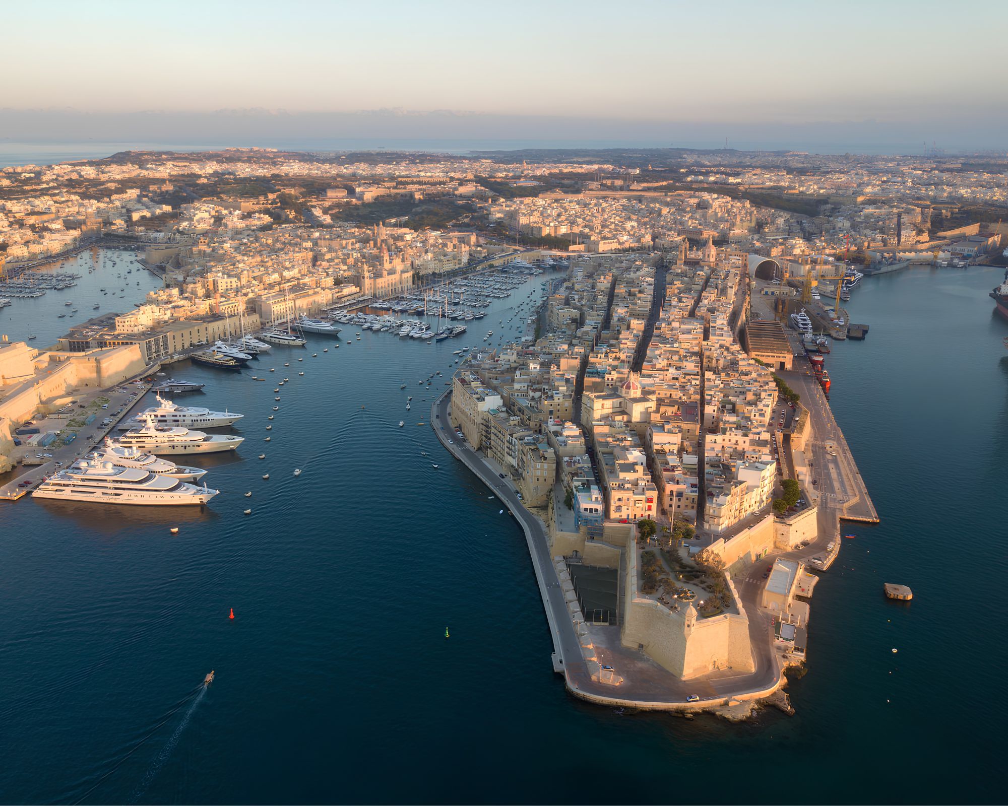 Senglea aerial view